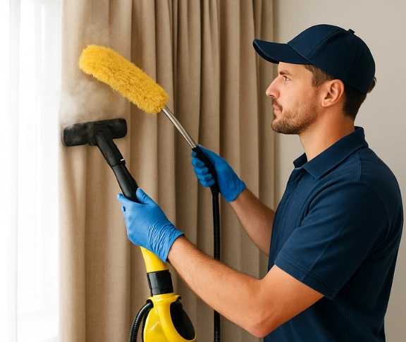 Trusted curtain steam cleaning technician Matty Curtain Cleaning stanmore-nsw QLD